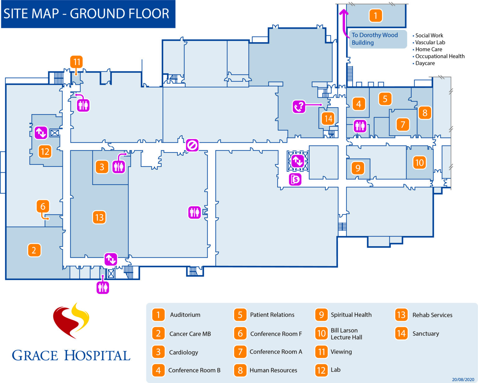 Maps, Directions & Parking - Grace Hospital